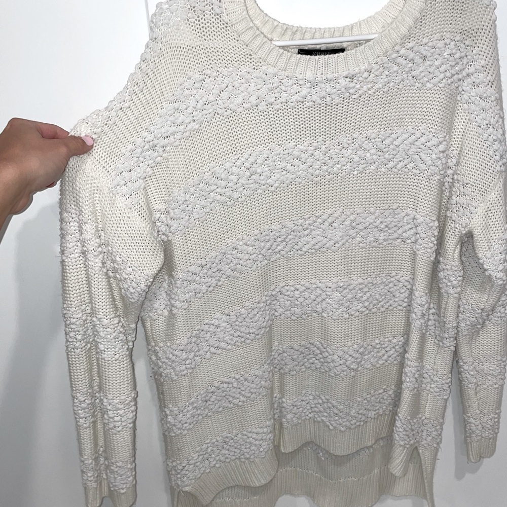 Prefer 21 Cream & Off White oversized sweater